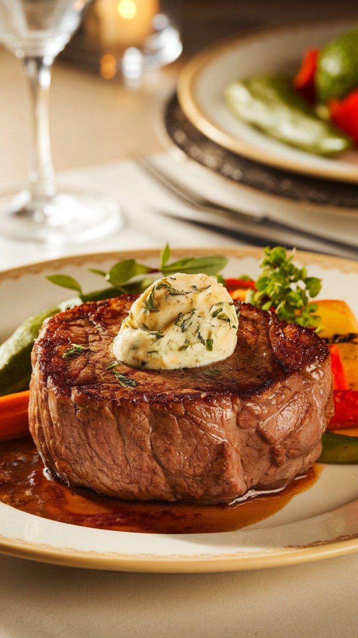 Juicy Filet Mignon with Garlic Herb Butter Recipe