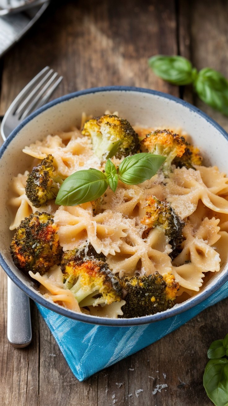 Creamy Farfalle Pasta with Broccoli and Ricotta