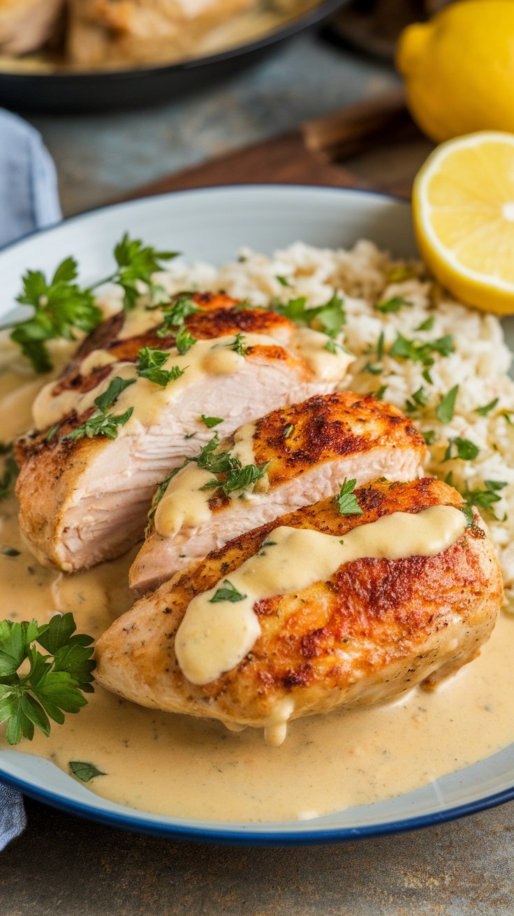 Zesty Creamy Lemon Chicken Recipe