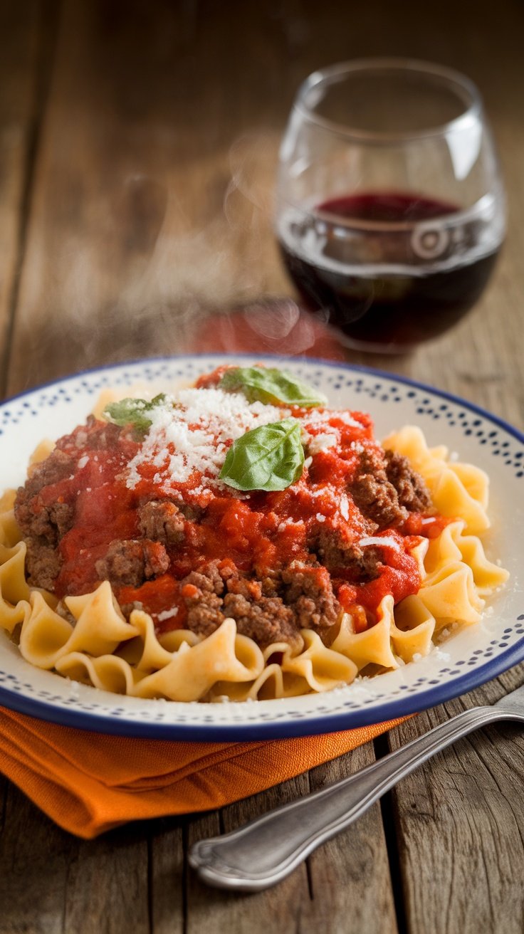 Savory Ground Beef and Tomato Pasta
