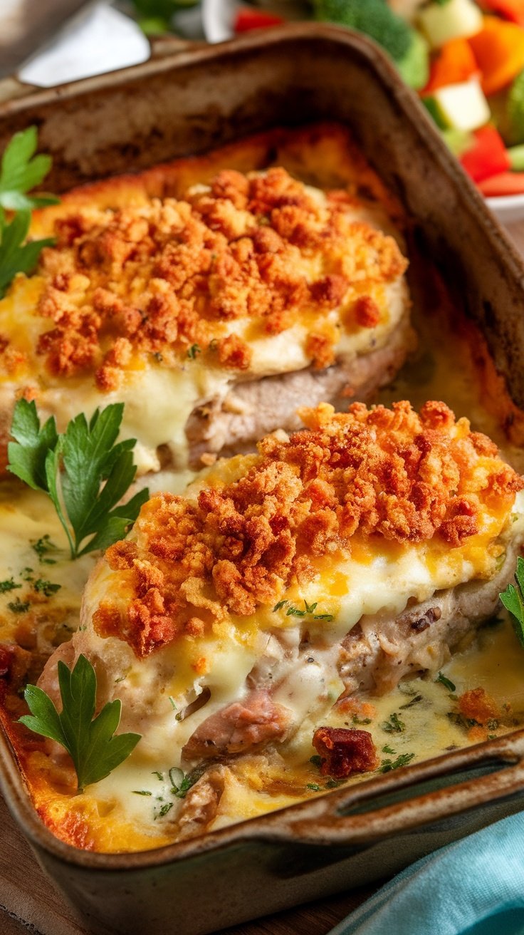 Cheesy Chicken Cordon Bleu Casserole