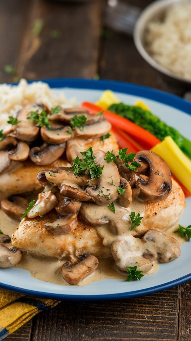Savory Garlic Mushroom Chicken Recipe