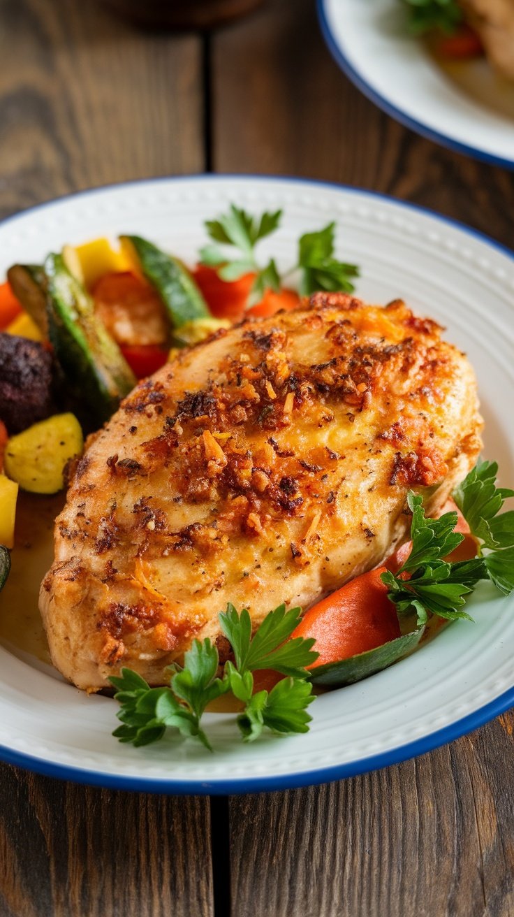 Savory Garlic Parmesan Chicken Recipe