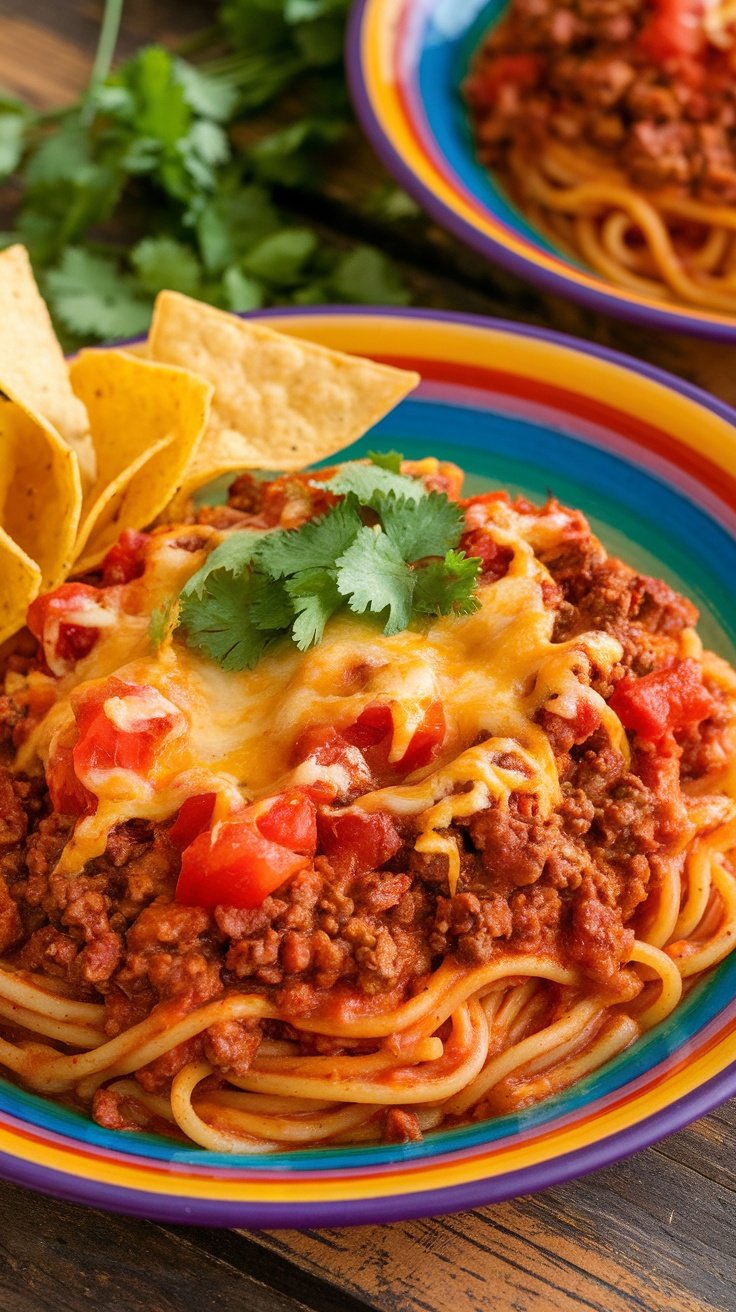 One Pan Taco Spaghetti Recipe