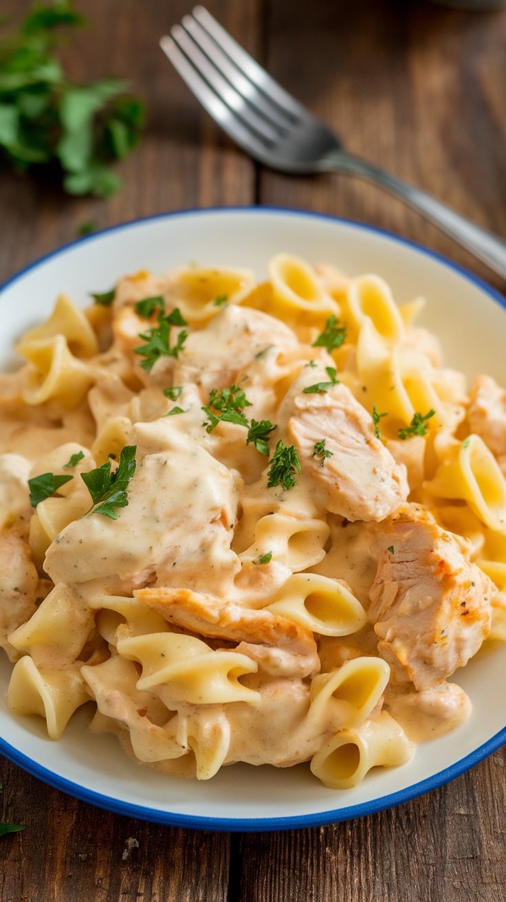 Creamy White Cheddar Chicken Pasta Recipe