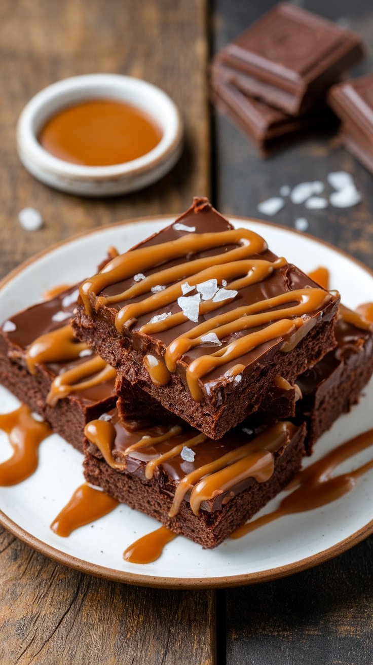 Decadent Salted Caramel Brownies Recipe
