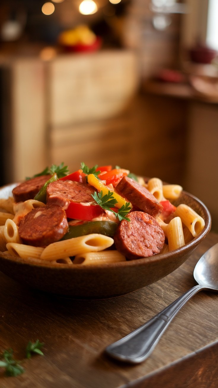 Spicy One-Pot Cajun Sausage Pasta Recipe